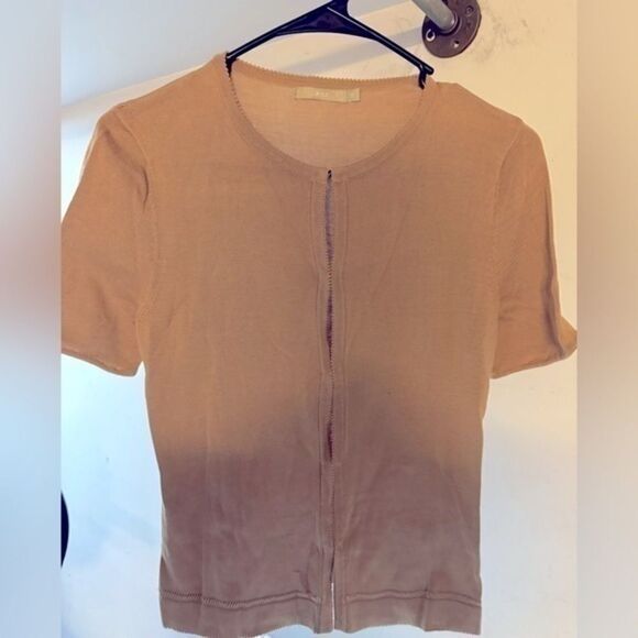 Light Brown Short Sleeve Top - Size 7 Juniors - Picture 1 of 13